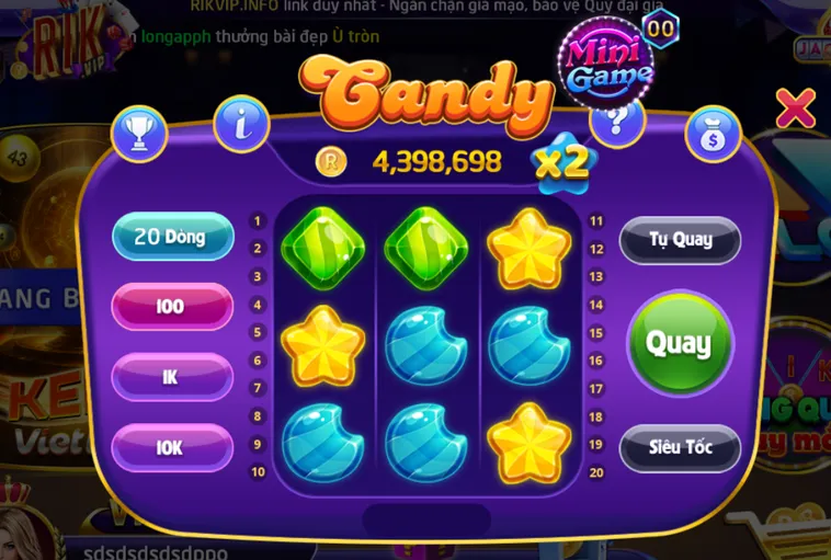 Trải Nghiệm Đỉnh Cao Cùng Siêu Phẩm Minigame Candy Tại RikVip Ngay Hôm Nay