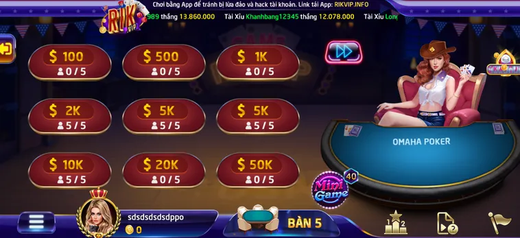 Omaha Poker 6 Tại RikVip Sân Chơi Bài Cào Đỉnh Cao Cho Cao Thủ