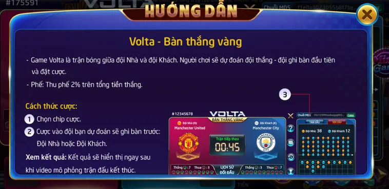 Minigame Volta Bàn Thắng Vàng Tại RikVip Siêu Phẩm Cá Cược Đỉnh Cao
